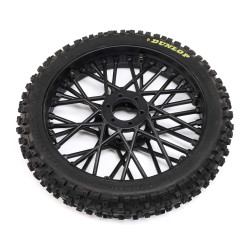 Losi Promoto-MX Dunlop MX53 Front Wheel Tyre-Mounted - Black LOS46004