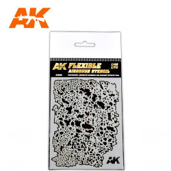 AK Interactive Flexible Airbrush Stencil 1:48, 1:72 Weathering & Splatter AK9080