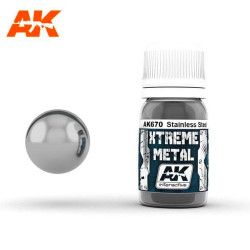 AK Interactive 670 Xtreme Metal - Stainless Steel Paint 30ml
