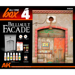 AK Interactive 8255 Billiault Facade Diorama All-in-one Model Kit Paint Set