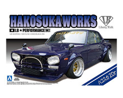 Aoshima 01149 Lb Works Custom Hakosuka 2 Door 1:24 Model Car Kit