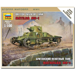 ZVEZDA 6191 British Light Tank Matilda Mk I 1:100 Military Model Kit
