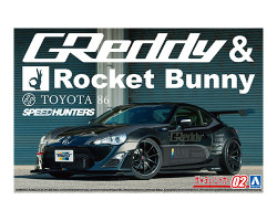 Aoshima 06187 Zn6 Toyota 86 '12 Greddy & Rocket Bunny Volk Racing Version 1:24 Model Car Kit