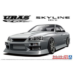 Aoshima 06134 URAS ER34 Nissan Skyline 25GT '01 1:24 Model Kit