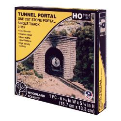 Woodland Scenics C1253 HO Cut Stone Single Tunnel Portal HO Gauge Railway Landscaping Scenics
