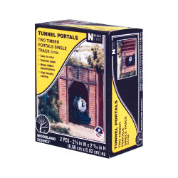 Woodland Scenics C1154 Timber Single Tunnel Portal (x2) N Gauge Railway Landscaping Scenics