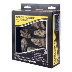 Woodland Scenics C1139 Outcroppings Ready Rocks Railway Landscaping Scenics