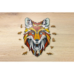 Eco Wood Art - Fox Wooden Puzzle 141pcs - Card Box
