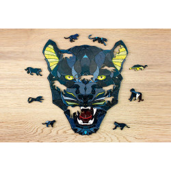 Eco Wood Art - Panther Wooden Puzzle 102pcs - Card Box