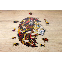 Eco Wood Art - Lion Wooden Puzzle 100pcs - Card Box