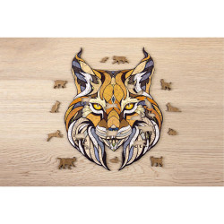 Eco Wood Art - Lynx Wooden Puzzle 139pcs - Card Box