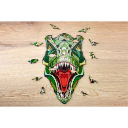 Eco Wood Art - T-Rex Wooden Puzzle 129pcs - Card Box