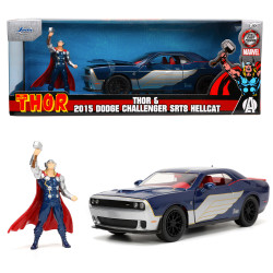 Jada Hollywood Rides Marvel Thor Dodge Challenger W/Figure 1:24 Diecast Car
