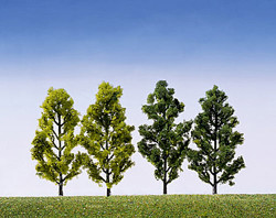FALLER Birch (2) and Poplar (2) Trees 70mm HO Gauge Scenics 181405