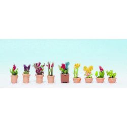 NOCH Ornamental Plants in Pots (9) HO Gauge Scenics 14080
