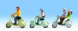 Noch Scooter Riders (3) Figure Set N Gauge 36910