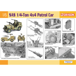Dragon 75037 SAS 1/4-Ton 4x4 Patrol Car 1:6 Model Kit