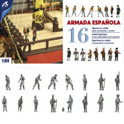 Artesania Latina 22901F Spanish Armada Metal Figures (x16) w/Accessories