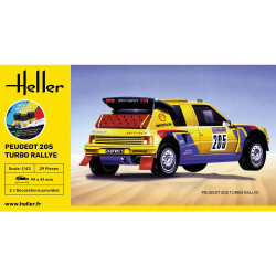 Heller 56189 Peugeot 205 Turbo Rallye STARTER SET 1:43 Model Kit