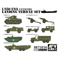 AFV Club 73516 US WW2 Landing Vehicle Set 1:350 Model Kit