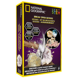 National Geographic Break Open Geodes Crystal Kit STEM Toy Age 8+
