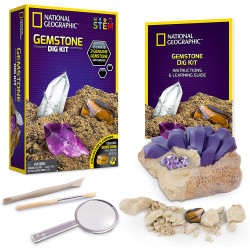 National Geographic Gemstone Gem Dig Kit STEM Toy Age 8+
