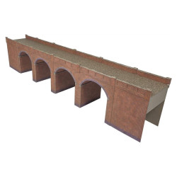 Metcalfe PO240 Double Track Red Brick Viaduct HO/OO Gauge Kit