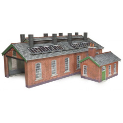 Metcalfe PO313 Red Brick Double Track Engine Shed HO/OO Gauge Kit
