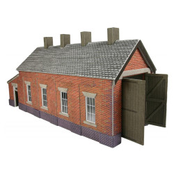 Metcalfe PO331 Red Brick Single Track Engine Shed HO/OO Gauge Kit