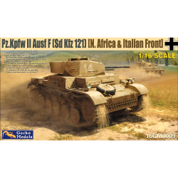 Gecko 16GM0009 Pz.Kpfw II Ausf F N.Africa & Italian Front 1:16 Tank Model Kit