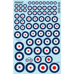 Xtradecal 72111 RAF National Insignia/Roundels 1920 - 1939 1:72 Model Kit Decals