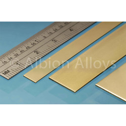 Albion Alloys BS3M Brass Strip 25 x 0.4mm