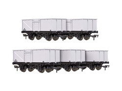 Dapol 16t Steel Mineral Wagon Set (5) BR Grey 4F-030-106