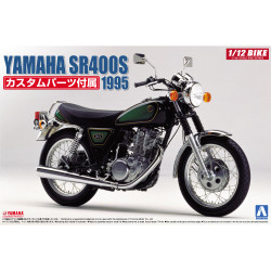 Aoshima 05166 Yamaha SR400S '95 w/Custom Parts 1:12 Plastic Model Motorcycle Kit