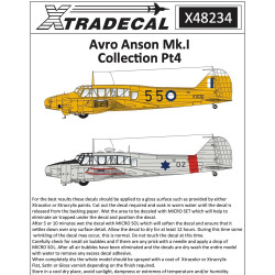 Xtradecal 48234 Avro Anson MkI Collection Part 4 Model Kit Decals Airfix A09191