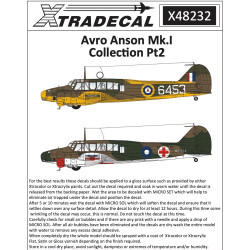 Xtradecal 48232 Avro Anson MkI Collection Part 2 Model Kit Decals Airfix A09191