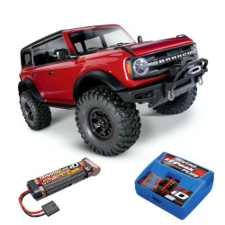 Traxxas TRX-4 Red Ford Bronco 2021 RTR 1:10 4x4 RC Crawler w/Battery & Charger