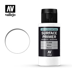 Vallejo VAL73600 White Surface Primer 60ml Polyurethane Acrylic Airbrush Paint