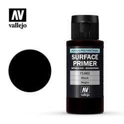 Vallejo VAL73602 Black Surface Primer 60ml Polyurethane Acrylic Airbrush Paint