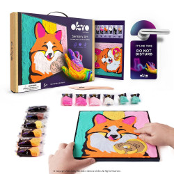 Okto Fox Painting by Numbers Air Clay Sensory Art Craft Kit