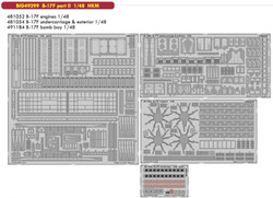 Eduard Big-Ed EBIG49299 Boeing B-17F Flying Fortress Part II 1:48 Etch Parts Set