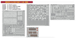 Eduard Big-Ed EBIG3374 Boeing B-17E/F Flying Fortress Part 1 1:32 Etch Parts Set