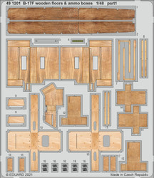 Eduard ED491201 B-17F Flying Fortress Wooden Floors & Ammo Boxes 1:48 Etch Part
