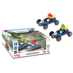 Carrera Mario Kart Mach8 Twin Pack Mario & Luigi Pull-Back Cars