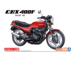 Aoshima 06232 Honda Nc07 Cbx400F Monza Red 1:12 Model Bike Kit
