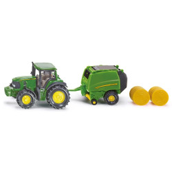 Siku 1665 John Deere Tractor with Baler 1:87 Diecast Toy