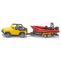 Siku 1658 Jeep with Boat 1:87 Diecast Toy