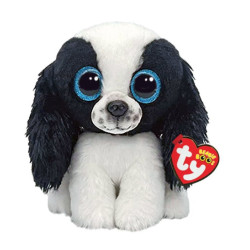 Ty Sissy Black & White Dog Beanie Boo 6" Plush Toy 36570
