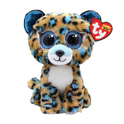 Ty Cobalt Leopard Beanie Boo 6" Plush Toy 36691