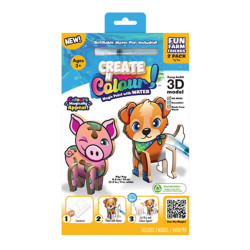 Create N Colour Fun Farm Friends Set 1 Pig/Dog - Magic Painting with Water!